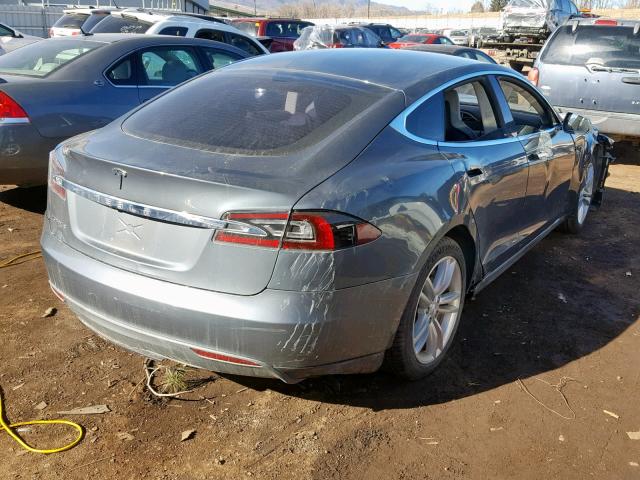 5YJSA1DG3DFP03537 - 2013 TESLA MODEL S SILVER photo 4