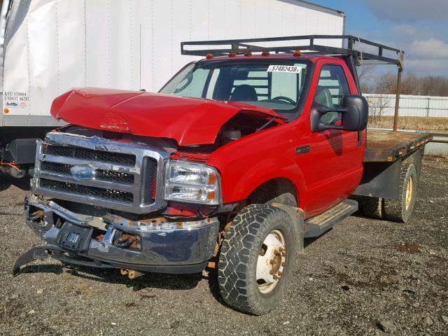 1FTWF31506ED06972 - 2006 FORD F350 SRW S RED photo 2