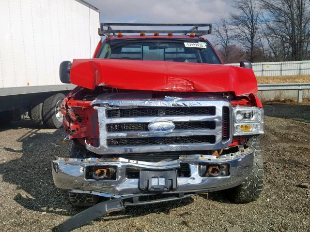 1FTWF31506ED06972 - 2006 FORD F350 SRW S RED photo 9