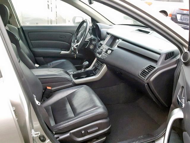 5J8TB1H55AA002501 - 2010 ACURA RDX TECHNO SILVER photo 5