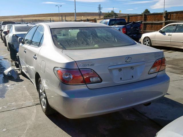 JTHBA30G945030321 - 2004 LEXUS ES 330 SILVER photo 3