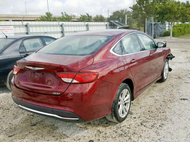 1C3CCCAB3GN148909 - 2016 CHRYSLER 200 LIMITE RED photo 4