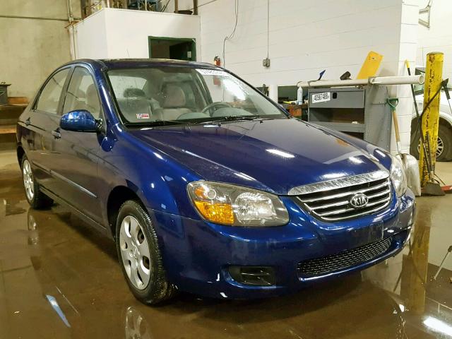 KNAFE221595592635 - 2009 KIA SPECTRA EX BLUE photo 1