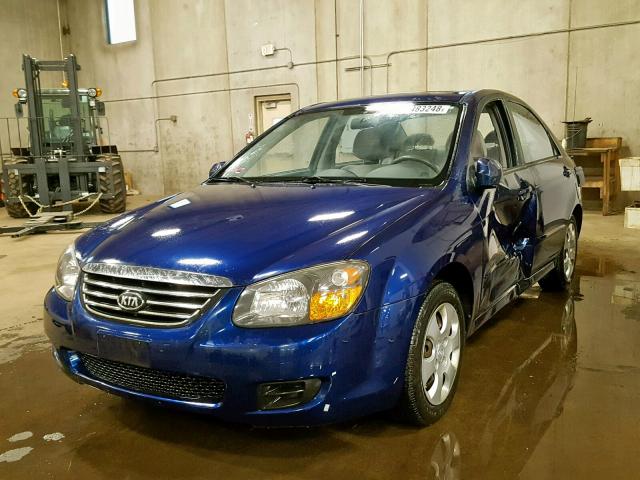 KNAFE221595592635 - 2009 KIA SPECTRA EX BLUE photo 2