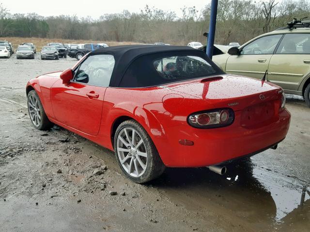 JM1NC25F270126327 - 2007 MAZDA MX-5 MIATA RED photo 3