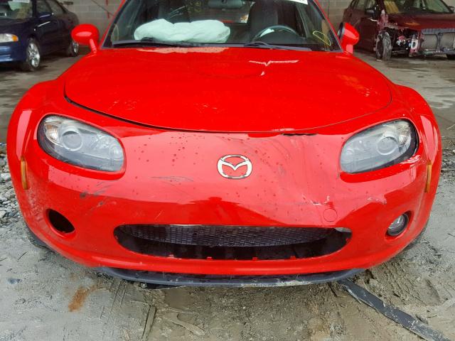 JM1NC25F270126327 - 2007 MAZDA MX-5 MIATA RED photo 9