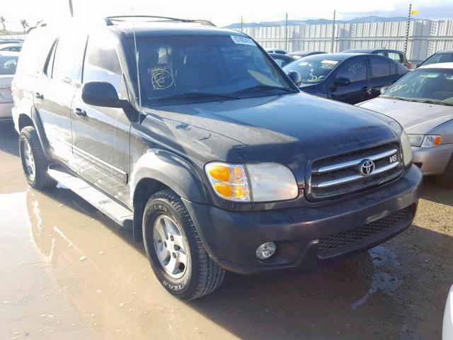 5TDZT38A52S108725 - 2002 TOYOTA SEQUOIA LI BLACK photo 1