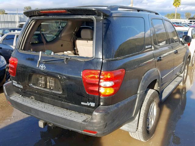 5TDZT38A52S108725 - 2002 TOYOTA SEQUOIA LI BLACK photo 4