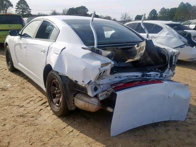 2C3CDXAT2EH132400 - 2014 DODGE CHARGER PO WHITE photo 3