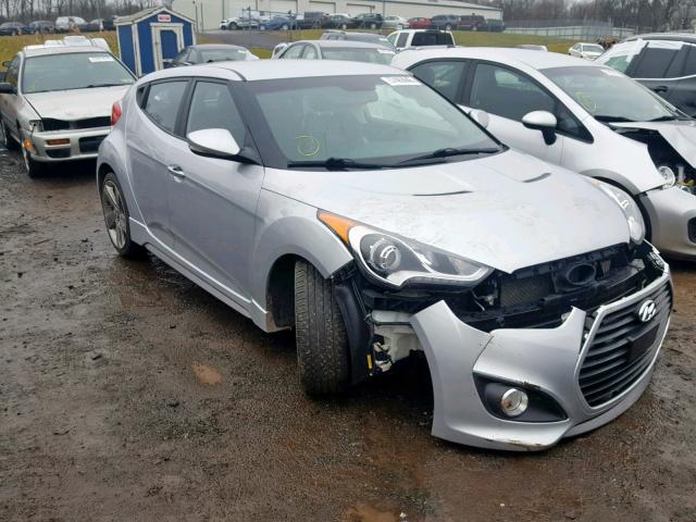 KMHTC6AE2FU224434 - 2015 HYUNDAI VELOSTER T SILVER photo 1