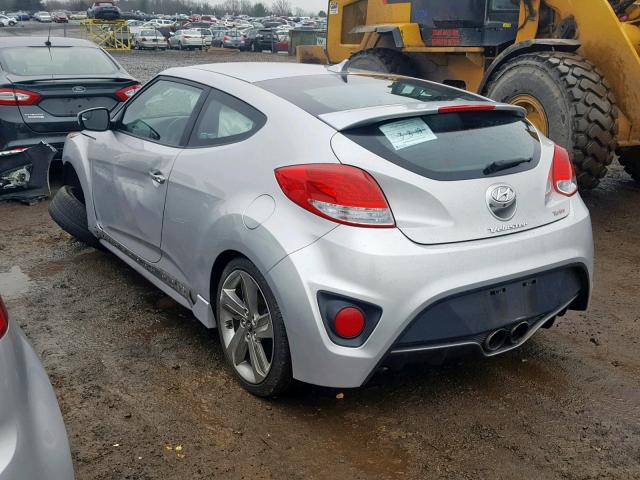 KMHTC6AE2FU224434 - 2015 HYUNDAI VELOSTER T SILVER photo 3