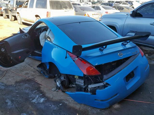 JN1AZ34D94M104349 - 2004 NISSAN 350Z COUPE BLUE photo 3