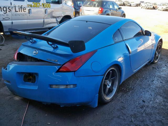 JN1AZ34D94M104349 - 2004 NISSAN 350Z COUPE BLUE photo 4