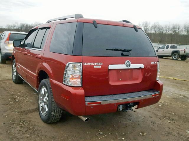 4M2EU48818UJ01767 - 2008 MERCURY MOUNTAINEE RED photo 3