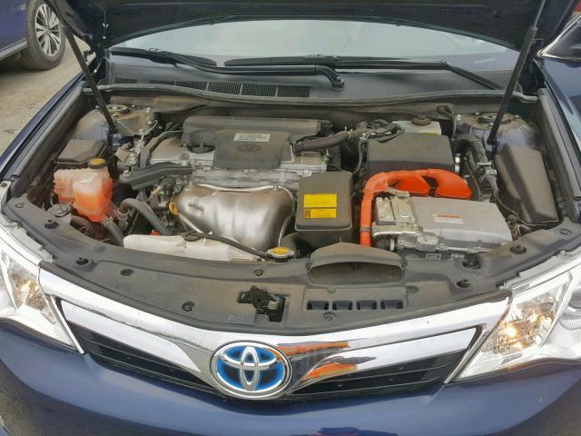 4T1BD1FKXEU134408 - 2014 TOYOTA CAMRY HYBR BLUE photo 7