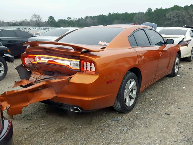 2B3CL3CG9BH614964 - 2011 DODGE CHARGER ORANGE photo 4