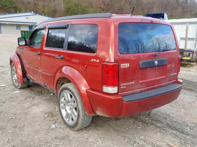 1D4PU4GX1BW529330 - 2011 DODGE NITRO HEAT RED photo 3