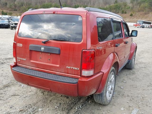 1D4PU4GX1BW529330 - 2011 DODGE NITRO HEAT RED photo 4