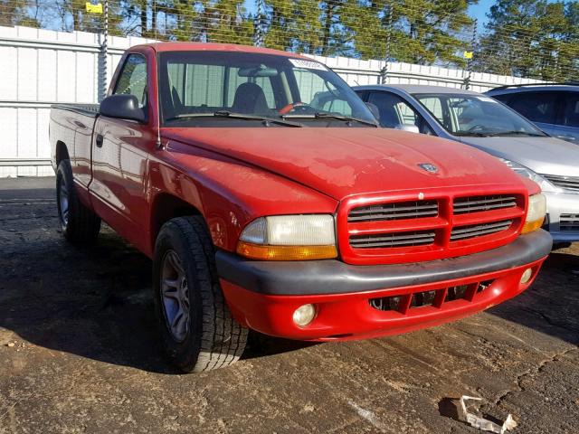 1B7FL26X61S271023 - 2001 DODGE DAKOTA RED photo 1