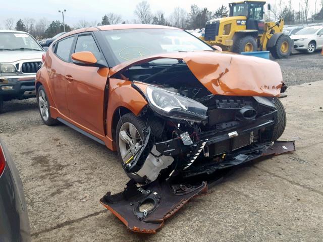 KMHTC6AE0FU226327 - 2015 HYUNDAI VELOSTER T ORANGE photo 1