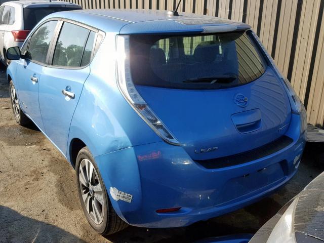 1N4AZ0CP8DC407514 - 2013 NISSAN LEAF S BLUE photo 3