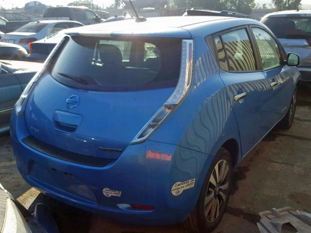 1N4AZ0CP8DC407514 - 2013 NISSAN LEAF S BLUE photo 4