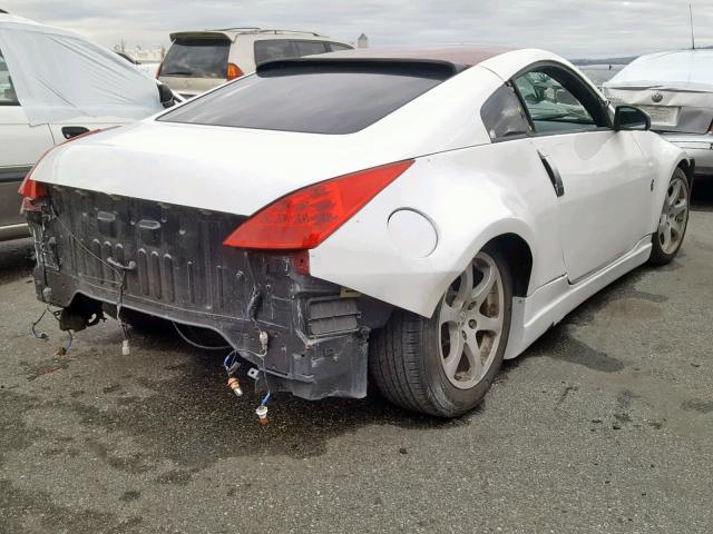 JN1BZ34D87M500877 - 2007 NISSAN 350Z COUPE WHITE photo 4