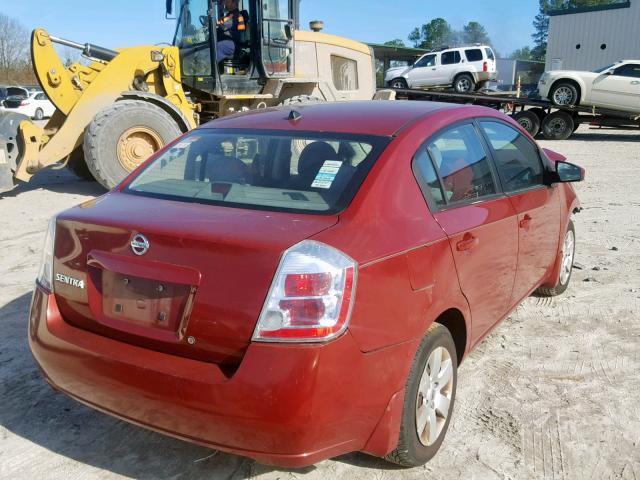 3N1AB61E28L698110 - 2008 NISSAN SENTRA 2.0 BURGUNDY photo 4