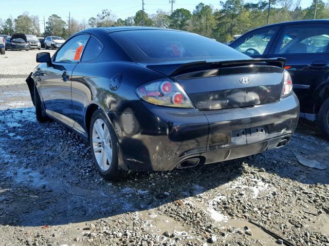 KMHHM66D58U282737 - 2008 HYUNDAI TIBURON GS BLACK photo 3