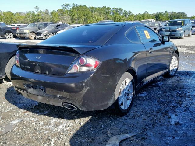 KMHHM66D58U282737 - 2008 HYUNDAI TIBURON GS BLACK photo 4