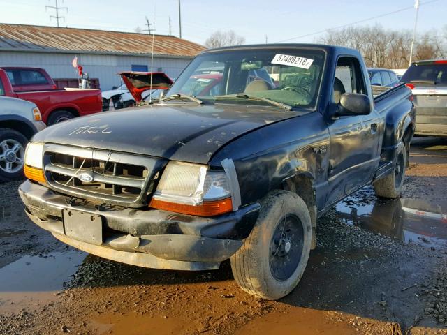 1FTYR10C5XTA29852 - 1999 FORD RANGER BLACK photo 2