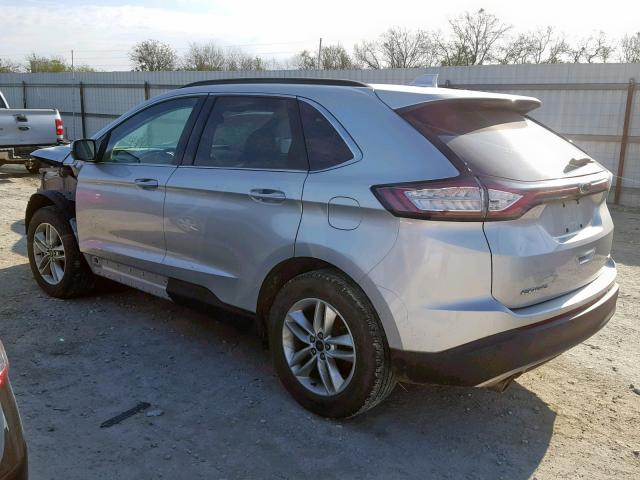 2FMTK3J87FBC07100 - 2015 FORD EDGE SEL SILVER photo 3