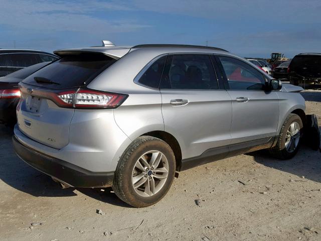 2FMTK3J87FBC07100 - 2015 FORD EDGE SEL SILVER photo 4