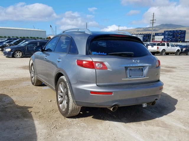 JNRAS08U34X100676 - 2004 INFINITI FX35 GRAY photo 3