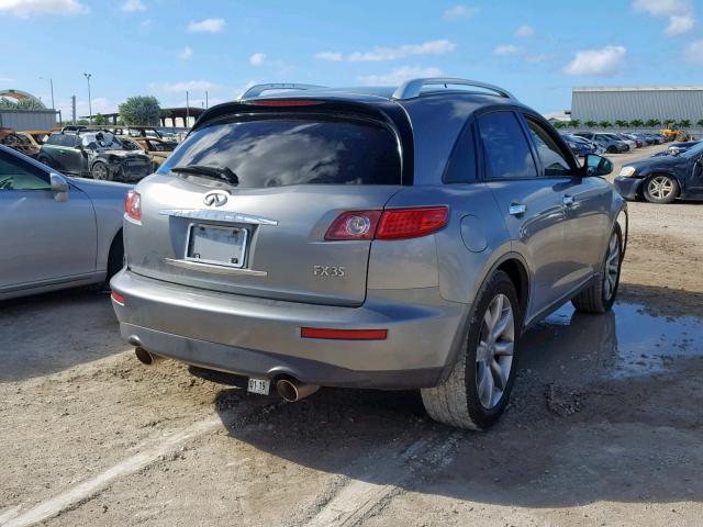 JNRAS08U34X100676 - 2004 INFINITI FX35 GRAY photo 4