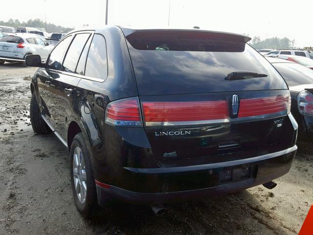 2LMDU88C97BJ16468 - 2007 LINCOLN MKX BLACK photo 3