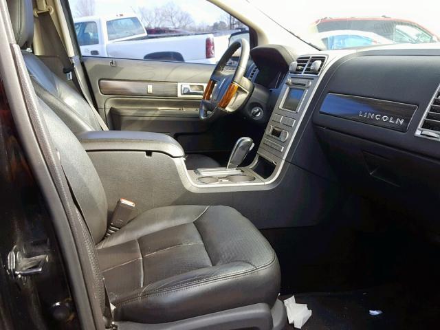 2LMDU88C97BJ16468 - 2007 LINCOLN MKX BLACK photo 5