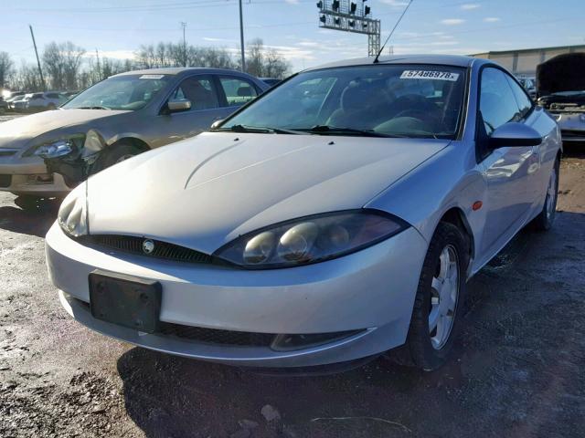 1ZWFT61L1X5631150 - 1999 MERCURY COUGAR V6 SILVER photo 2