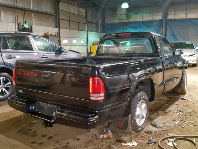 1B7FL26X2XS263025 - 1999 DODGE DAKOTA BLACK photo 4