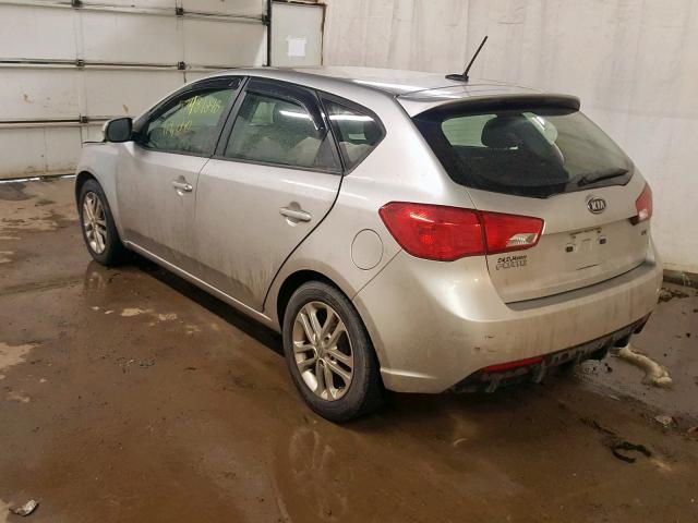 KNAFU5A20B5350128 - 2011 KIA FORTE EX SILVER photo 3