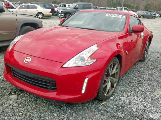 JN1AZ4EH0FM442569 - 2015 NISSAN 370Z BASE RED photo 2