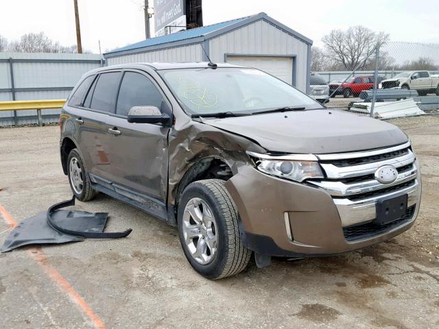 2FMDK3J94DBA64746 - 2013 FORD EDGE SEL BROWN photo 1