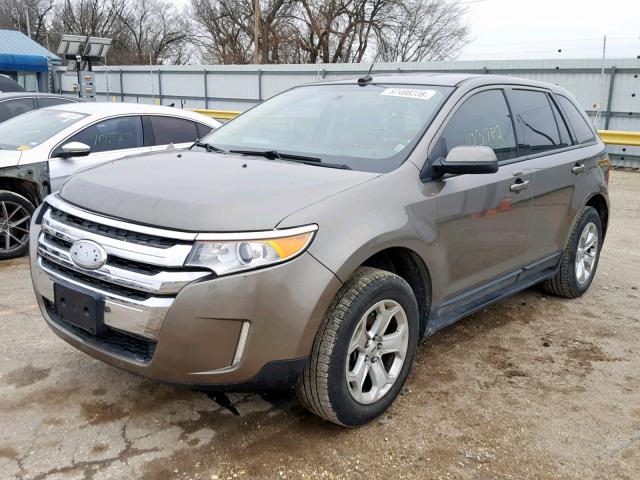 2FMDK3J94DBA64746 - 2013 FORD EDGE SEL BROWN photo 2