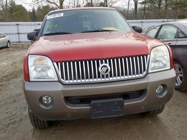 4M2ZU86E14UJ21805 - 2004 MERCURY MOUNTAINEE RED photo 9