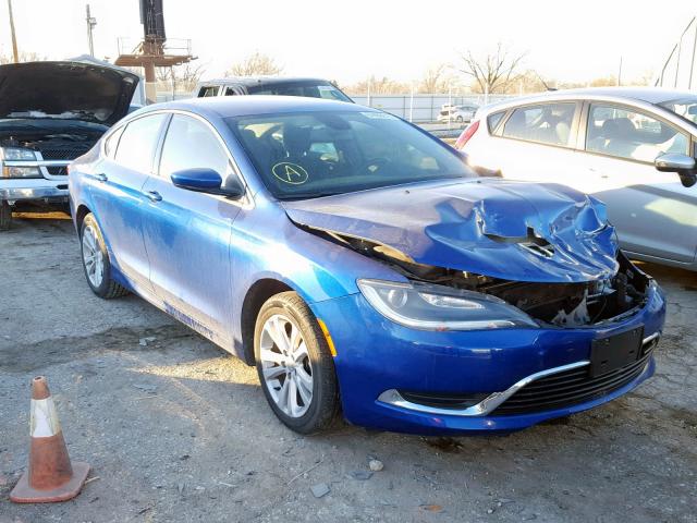 1C3CCCAB7FN743731 - 2015 CHRYSLER 200 LIMITE BLUE photo 1