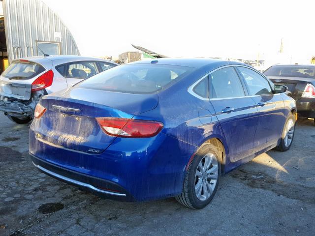 1C3CCCAB7FN743731 - 2015 CHRYSLER 200 LIMITE BLUE photo 4