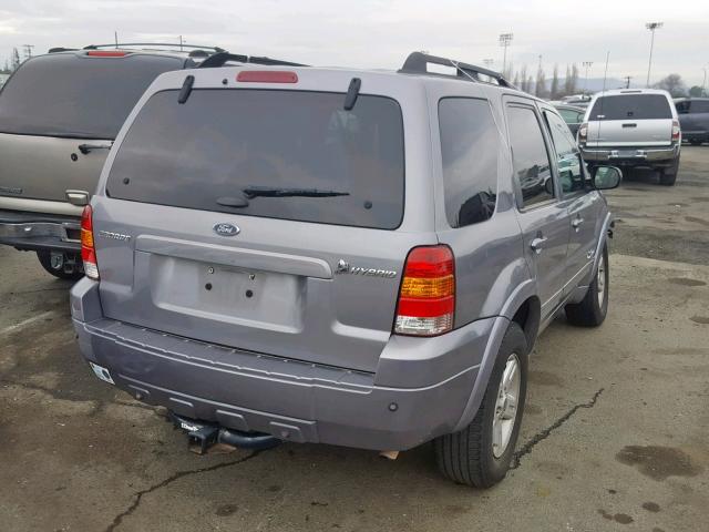 1FMCU49H97KA36250 - 2007 FORD ESCAPE HEV GRAY photo 4