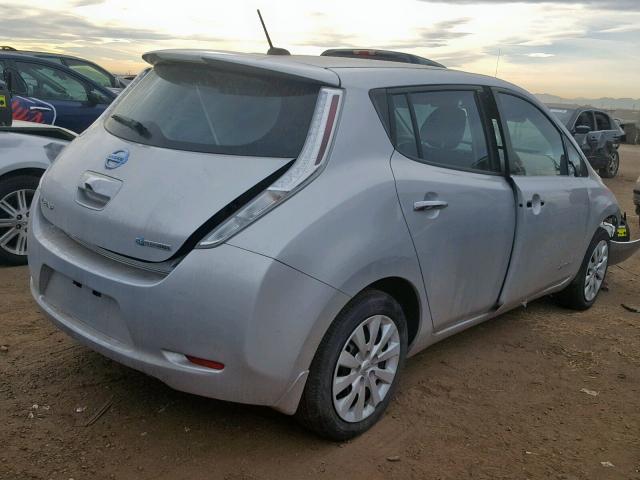 1N4BZ0CPXHC301995 - 2017 NISSAN LEAF S GRAY photo 4