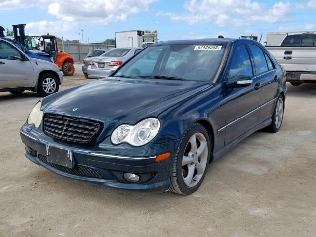 WDBRF40J35F699505 - 2005 MERCEDES-BENZ C 230K SPO GREEN photo 2