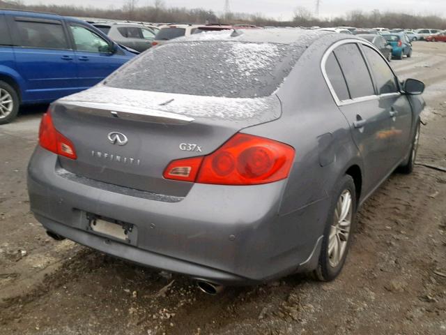 JN1CV6AR0DM756766 - 2013 INFINITI G37 GRAY photo 4